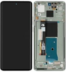 Motorola Edge 40 - LCD Kijelző + Érintőüveg + Keret (Nebula Green) - 5D68C22672 Genuine Service Pack, Nebula Green