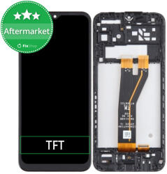 Samsung Galaxy A14 5G A146B - LCD Kijelző + Érintőüveg + Keret (Black) TFT, Black