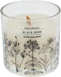 4home Lumânare parfumată Flora Collection, Black Rose, 10 x 10 cm
