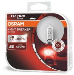 OSRAM H7 12V NIGHT BREAKER ezüst halogén izzók +100%/2db (O-64210N)