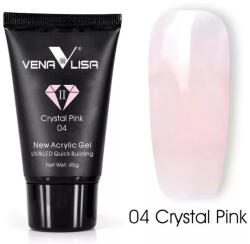  Venalisa Új Acryl Gél/Poly Gél 04 Crystal Pink/ Kristály Rózsaszín 45G (New04)
