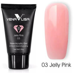 Venalisa Új Acryl Gél/Poly Gél 03 Jelly Pink/ Zselés Rózsaszín 45G (New03)