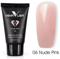 Venalisa Új Acryl Gél/Poly Gél 06 Nude Pink/ természetes Rózsaszín 45G (New06)