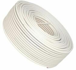 AMIKO Koax kábel RG6 acél Dualshield 100m-es tekercs, fehér [RG6W100CCS40DS]