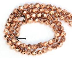  Lava Vulcanica Colorata Maro Rotunda Fatetata 8x8 mm - Margele Pietre Semipretioase pentru Bijuterii