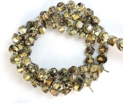  Lava Vulcanica Colorata Galbena Rotunda Fatetata 8x8 mm - Margele Pietre Semipretioase pentru Bijuterii