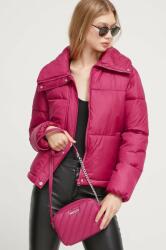 Hugo rövid kabát női, rózsaszín, téli, oversize - rózsaszín L