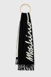 Moschino gyapjú sál fekete, mintás - fekete Univerzális méret - answear - 33 990 Ft