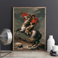 Pictorul Fericit Napoleon Bonaparte (Napoleon Crossing the Alps)- Pictură pe numere