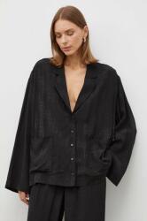 Herskind ing női, galléros, fekete, relaxed - fekete 38 - answear - 106 990 Ft