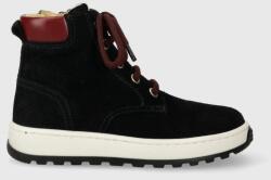 Pom D'api gyerek félcipő velúrból FLOW BOOTS sötétkék - sötétkék 26