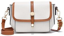 Dollcini Divatos Női Futártáska - Praktikus Műbőr Válltáska - Fehér (428242)