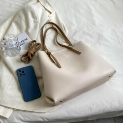 Dollcini Nagyméretű Női Válltáska - Prémium Műbőr Táska - Fehér (424722)