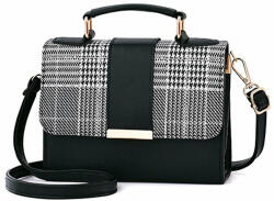 Dollcini Elegáns Női Oldaltáska - Kompakt Műbőr Futártáska - Fekete (424561)