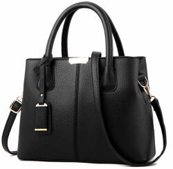 Dollcini Nagyméretű Női Kézitáska - Vízálló Műbőr Táska - Fekete (425021)