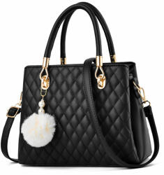 Dollcini Steppelt Női Kézitáska - Klasszikus Műbőr Táska - Fekete (424661)