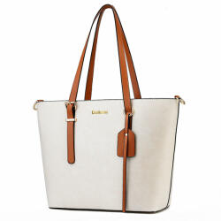Dollcini Klasszikus Női Kézitáska - Vízálló Műbőr Válltáska - Fehér (425042)