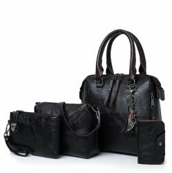 Dollcini Dollcini, Női táskák kereszt hátizsák női válltáska vízálló PU bőr táska elegáns táska, három szín - Fekete (061021)
