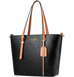 Dollcini Klasszikus Női Kézitáska - Vízálló Műbőr Válltáska - Fekete (425041)