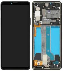 Sony Xperia 10 IV XQCC54 - Ecran LCD + Sticlă Tactilă + Ramă (Black) - A5047173A Genuine Service Pack, Black