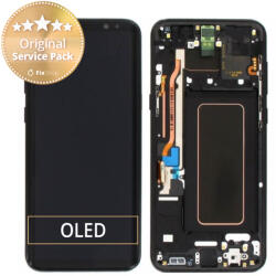 Samsung Galaxy S8 Plus G955F - Ecran LCD + Sticlă Tactilă + Ramă (Midnight Black) - GH97-20470A, GH97-20564A, GH97-20565A Genuine Service Pack, Black