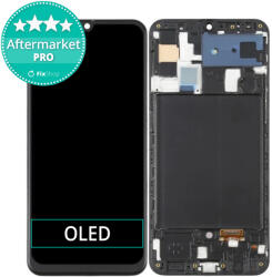 Samsung Galaxy A50 A505F - Ecran LCD + Sticlă Tactilă + Ramă (Black) OLED, Black