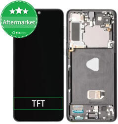 Samsung Galaxy S21 Plus G996B - Ecran LCD + Sticlă Tactilă + Ramă (Phantom Black) TFT, Phantom Black