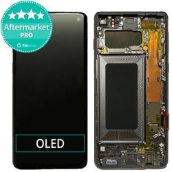 Samsung Galaxy S10 G973F - Ecran LCD + Sticlă Tactilă + Ramă (Prism Black) OLED, Prism Black