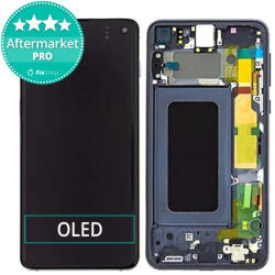 Samsung Galaxy S10e G970F - Ecran LCD + Sticlă Tactilă + Ramă (Prism Black) OLED, Prism Black