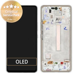 Samsung Galaxy A53 5G A536B - Ecran LCD + Sticlă Tactilă + Ramă (Awesome White) - GH82-28024B, GH82-28025B Genuine Service Pack, Awesome White