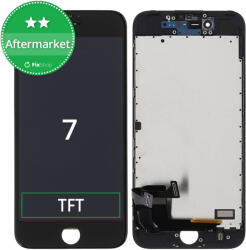 Apple iPhone 7 - Ecran LCD + Sticlă Tactilă + Ramă (Black) TFT, Black