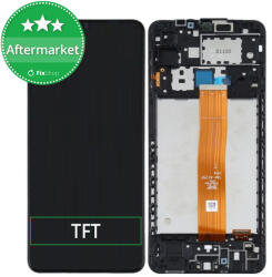 Samsung Galaxy A12 A125F, M12 M127F - Ecran LCD + Sticlă Tactilă + Ramă (Black) TFT, Black