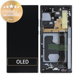 Samsung Galaxy Note 20 Ultra N986B - Ecran LCD + Sticlă Tactilă + Ramă (Mystic Black) - GH82-23596A, GH82-31461A, GH82-23621A, GH82-23622A, GH82-23597A, GH82-31454A Genuine Service Pack, Black