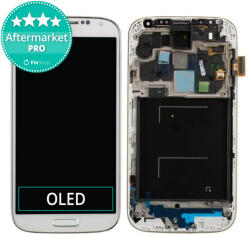 Samsung Galaxy S4 i9505 - Ecran LCD + Sticlă Tactilă + Ramă (White Frost) OLED, White Frost