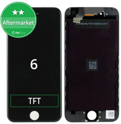 Apple Ecran pentru iPhone 6, Black, Sticlă tactilă cu ramă, Black