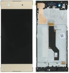 Sony Xperia XA1 G3121 - Ecran LCD + Sticlă Tactilă + Ramă (Gold) - 78PA9100040, 78PA9100120, 78PA9100080 Genuine Service Pack, Gold