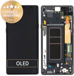 Samsung Galaxy Note 9 N960U - Ecran LCD + Sticlă Tactilă + Ramă (Midnight Black) - GH97-22269A, GH97-23737A, GH97-22270A Genuine Service Pack, Black