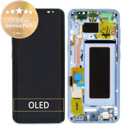 Samsung Galaxy S8 G950F - Ecran LCD + Sticlă Tactilă + Ramă (Coral Blue) - GH97-20457D, GH97-20473D, GH97-20458D, GH97-20629D Genuine Service Pack, Blue