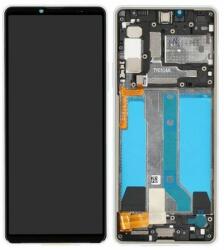 Sony Xperia 10 IV XQCC54 - Ecran LCD + Sticlă Tactilă + Ramă (White) - A5047174A Genuine Service Pack, Alb