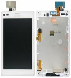 Sony Xperia L C2105 - Ecran LCD + Sticlă Tactilă + Ramă (White) - 78P5320002N Genuine Service Pack, White