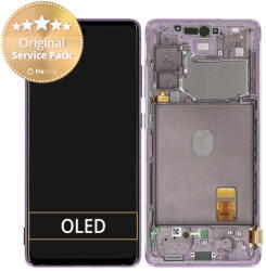 Samsung Galaxy S20 FE 5G G781B - Ecran LCD + Sticlă Tactilă + Ramă (Cloud Lavender) - GH82-24214C, GH82-24215C, GH82-29056C Genuine Service Pack, Cloud Lavender