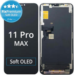 Apple iPhone 11 Pro Max - Ecran LCD + Sticlă Tactilă + Ramă Soft OLED FixPremium