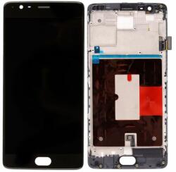 OnePlus 3, 3T - Ecran LCD + Sticlă Tactilă + Ramă (Black) TFT, Black