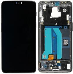 OnePlus 6 - Ecran LCD + Sticlă Tactilă + Ramă (Midnight Black) TFT, Midnight Black