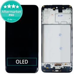 Samsung Galaxy M21 M215F - Ecran LCD + Sticlă Tactilă + Ramă (Black) OLED