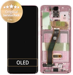 Samsung Galaxy S20 G980F - Ecran LCD + Sticlă Tactilă + Ramă (Cloud Pink) - GH82-22123C, GH82-22131C, GH82-31432C, GH82-31433C Genuine Service Pack, Cloud Pink