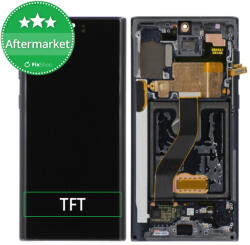 Samsung Galaxy Note 10 - Ecran LCD + Sticlă Tactilă + Ramă (Black) TFT, Black