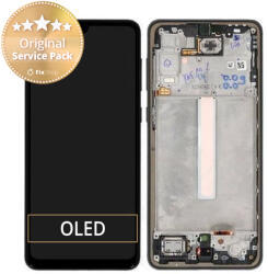 Samsung Galaxy A33 5G A336B - Ecran LCD + Sticlă Tactilă + Ramă (Black) - GH82-28143A, GH82-28144A Genuine Service Pack, Black