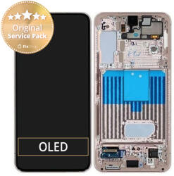 Samsung Galaxy S22 S901B - Ecran LCD + Sticlă Tactilă + Ramă (Pink Gold) - GH82-27520D, GH82-27521D Genuine Service Pack, Pink Gold
