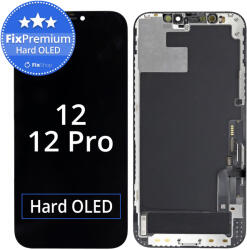Apple iPhone 12, 12 Pro - Ecran LCD + Sticlă Tactilă + Ramă Hard OLED FixPremium